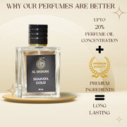 SHANAYA GOLD Unisex Perfume – Bold Dates, Vanilla & Amberwood Blend