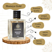 SHANAYA GOLD Unisex Perfume – Bold Dates, Vanilla & Amberwood Blend
