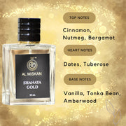 SHANAYA GOLD Unisex Perfume – Bold Dates, Vanilla & Amberwood Blend